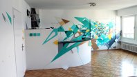 Moderne Kunst im Raum / Graffiti Auftrag