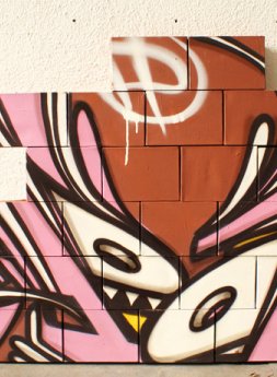 Zürich Graffiti /Red Fabric Wall 