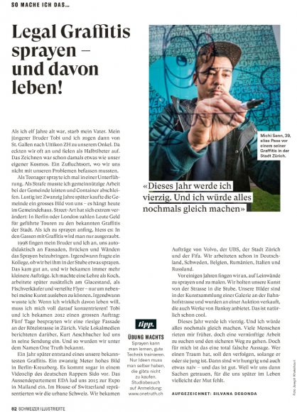 Swiss illustrated magazine interview