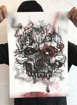 Limited Airbrush Skull (SOLD)