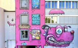 The Pink Dog - One Truth Mural @ Frauenfeld Streetart Festival Schweiz
