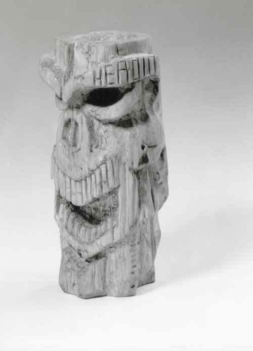 Skull in Wood