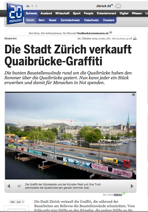 Street Art Project Quaibridge Zurich City 
