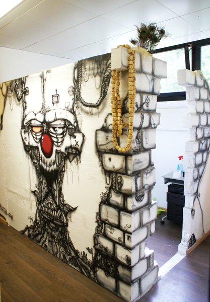 Black Cat Tattoo Studio Graffiti Auftrag