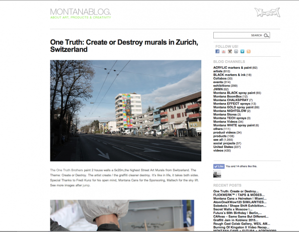Create or Destroy / Highest Street Art Mural Switzerland