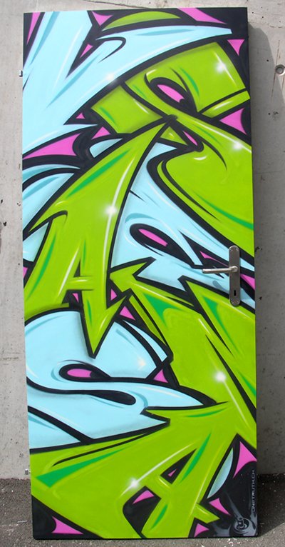 Streetart auf Türe