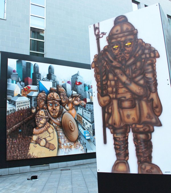 Graffiti Auftrag UBS Bahnhofstrasse Zürich