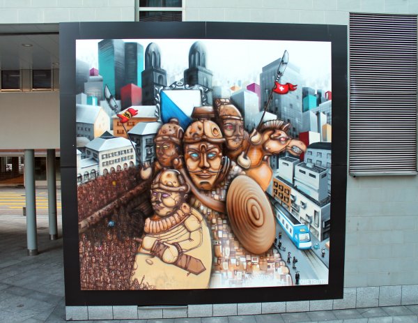 Graffiti Auftrag UBS Bahnhofstrasse Zürich