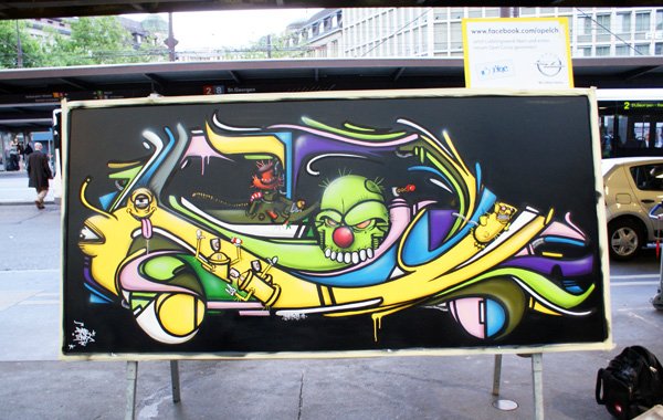 OPEL / street art live painting