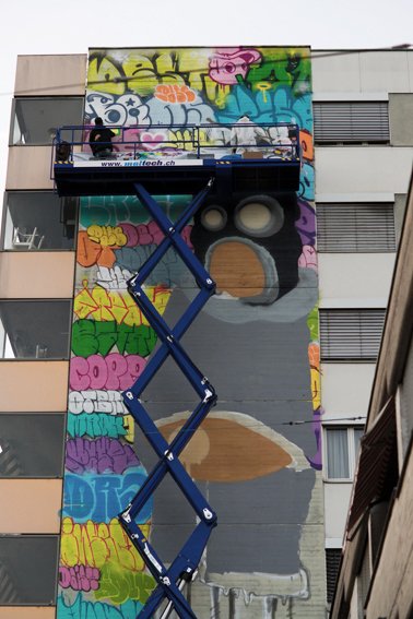 Create or Destroy / Highest Street Art Mural Switzerland