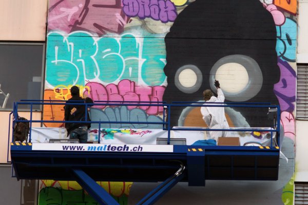 Create or Destroy / Highest Street Art Mural Switzerland