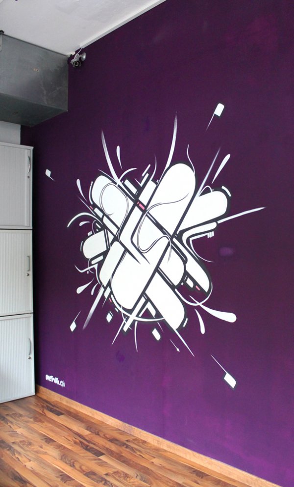 Purple Sun Graffiti Auftrag