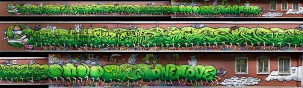 Graffiti Auftrag Stadt Zürich Tausendfüssler 