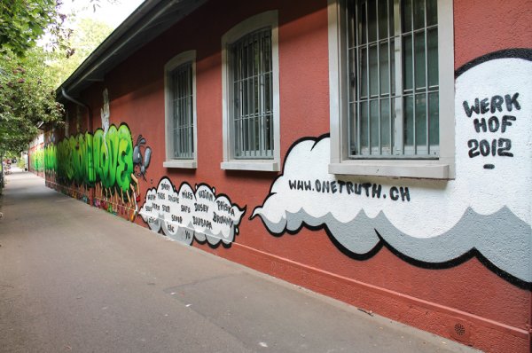Graffiti Auftrag Stadt Zürich Tausendfüssler 