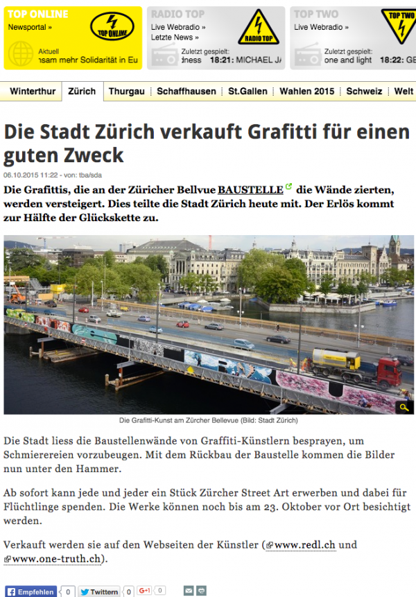 Street Art Project Quaibridge Zurich City 