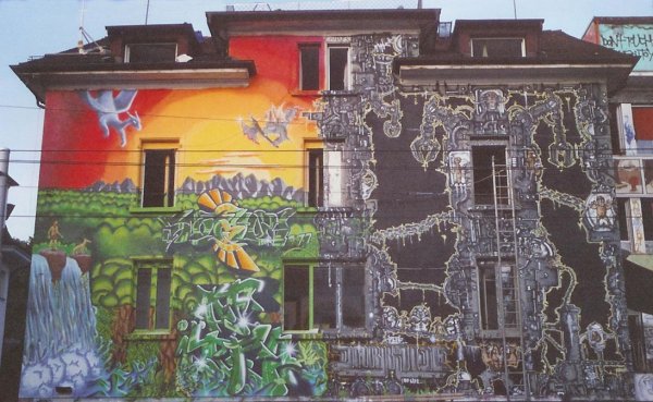 Graffiti Hausfassade