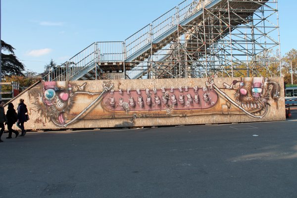 Street Art Project Quaibridge Zurich City 