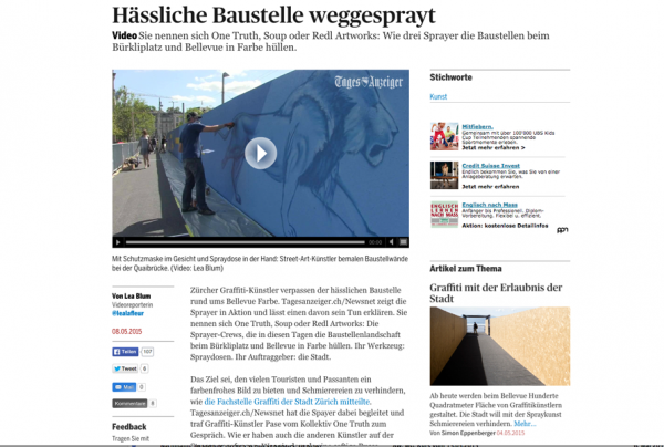 Street Art Project Quaibridge Zurich City 