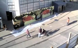 One Truth Graffiti Auftrag Zürich / Miller live painting
